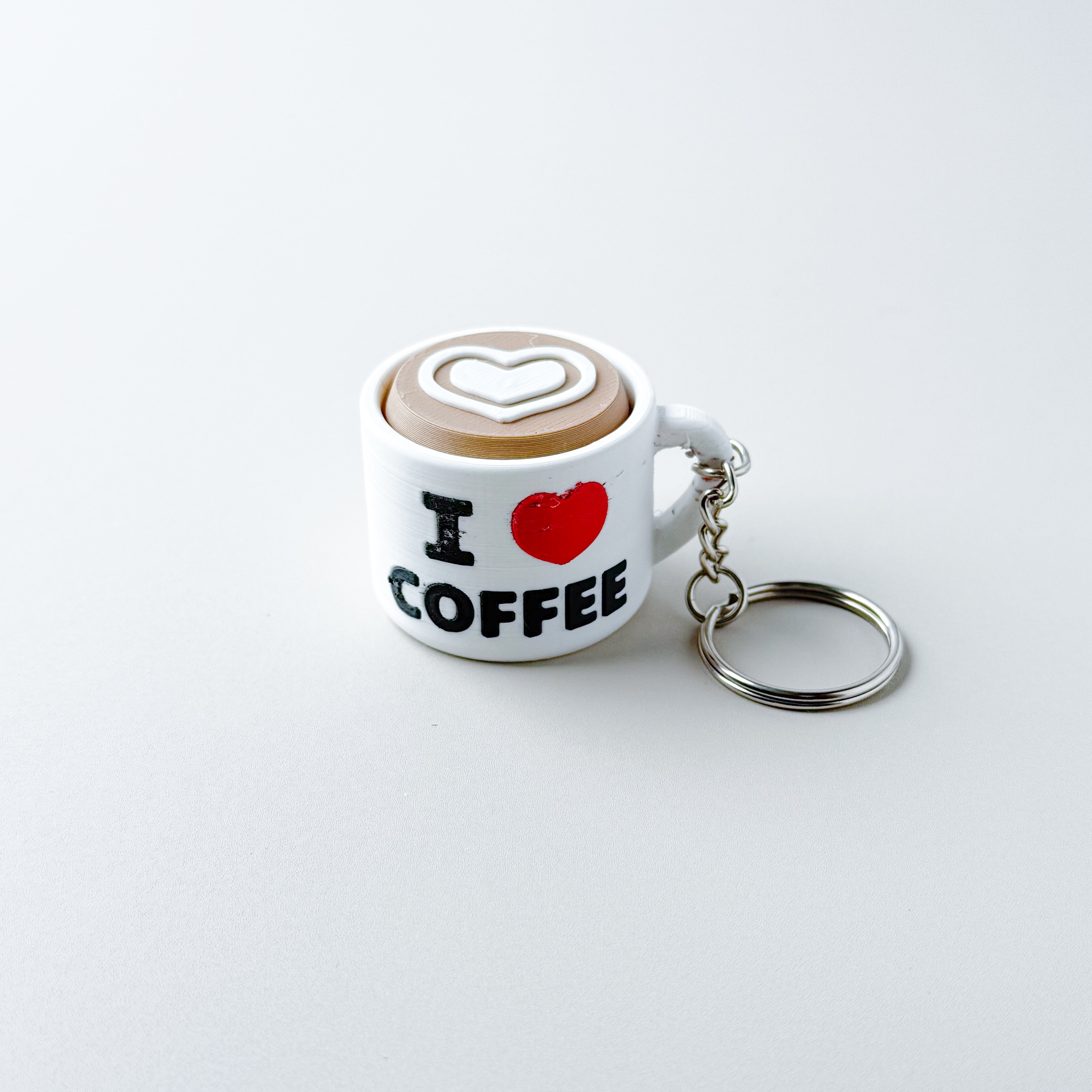 Coffee clicker keychain